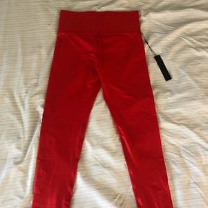 Carbon 38 Red Liquid Leggings NWT